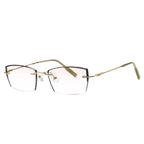 Demetrius Rectangle Rimless Glasses