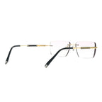 Justice Rectangle Titanium Rimless Glasses