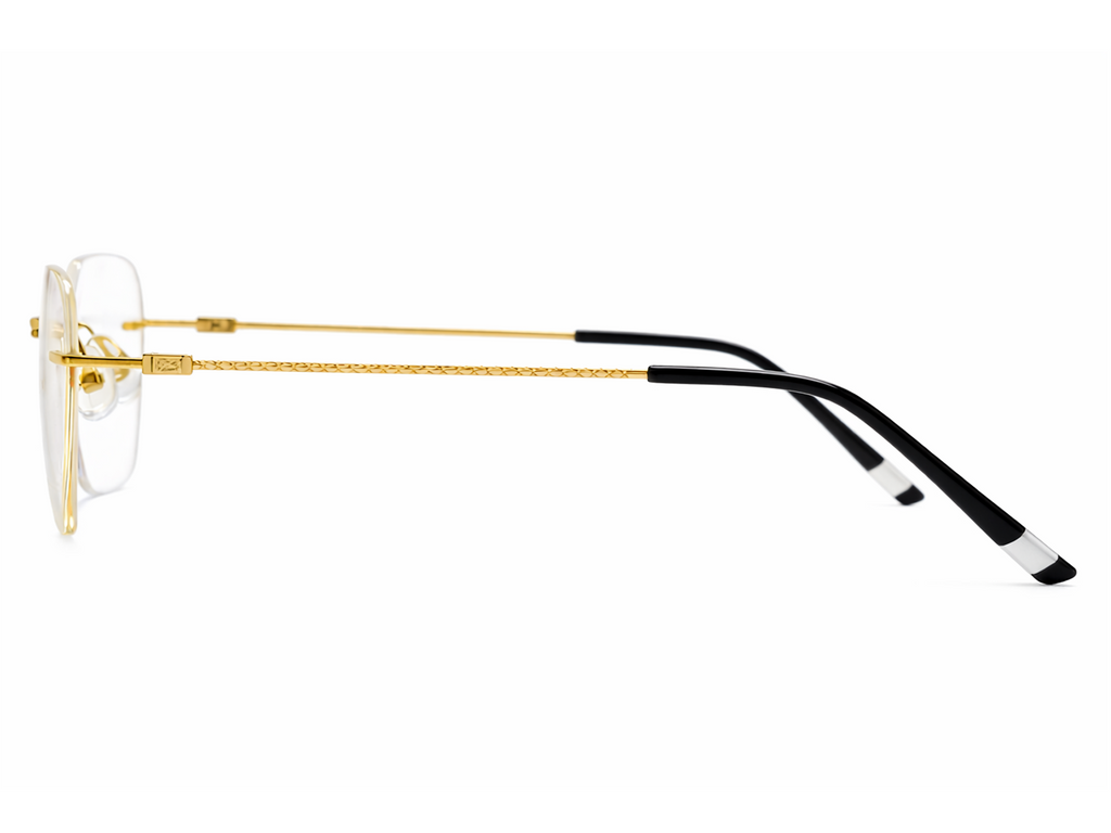 Nicholas Rectangle Rimless Glasses