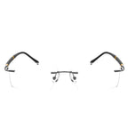 Adam Rectangle Rimless Glasses