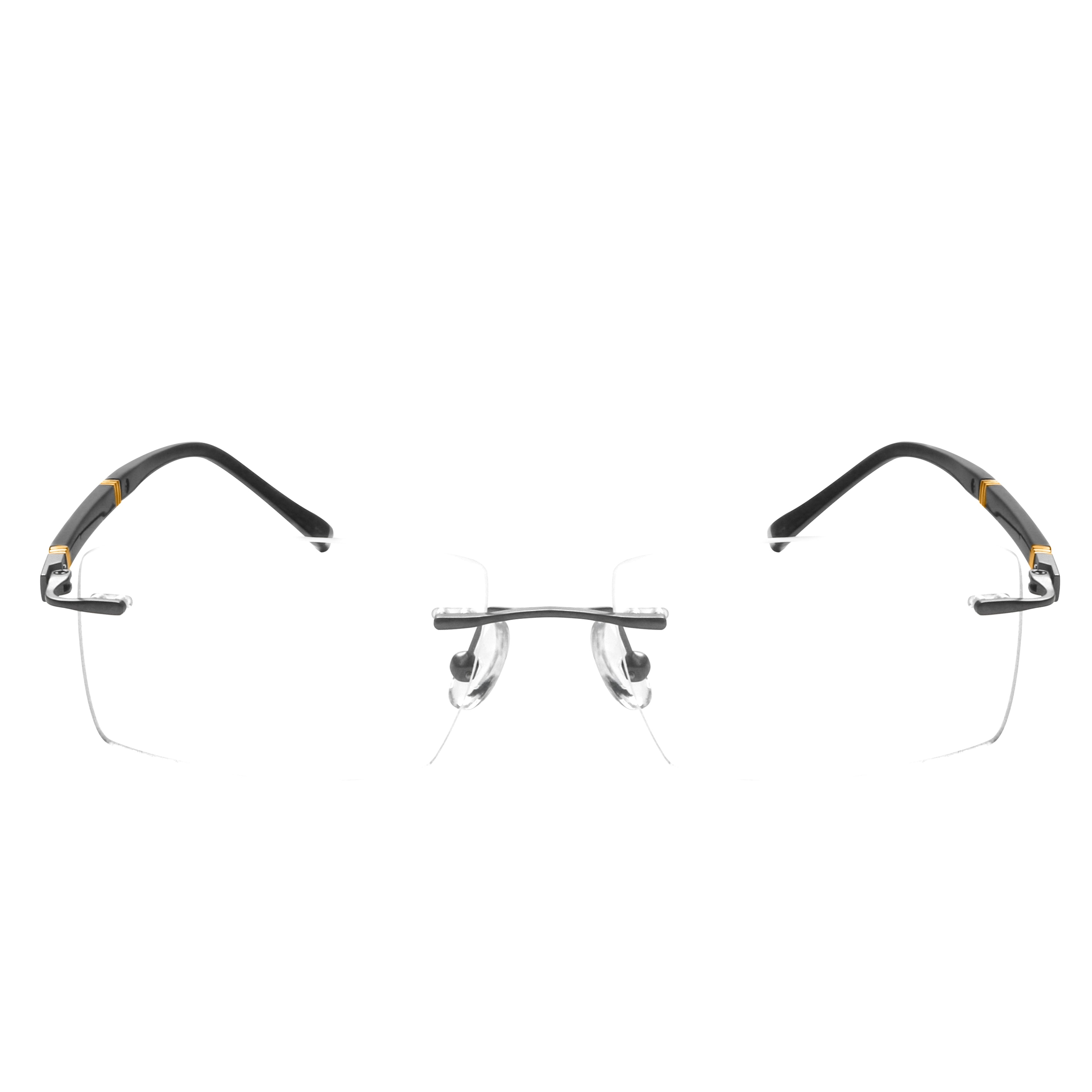 Adam Rectangle Rimless Glasses