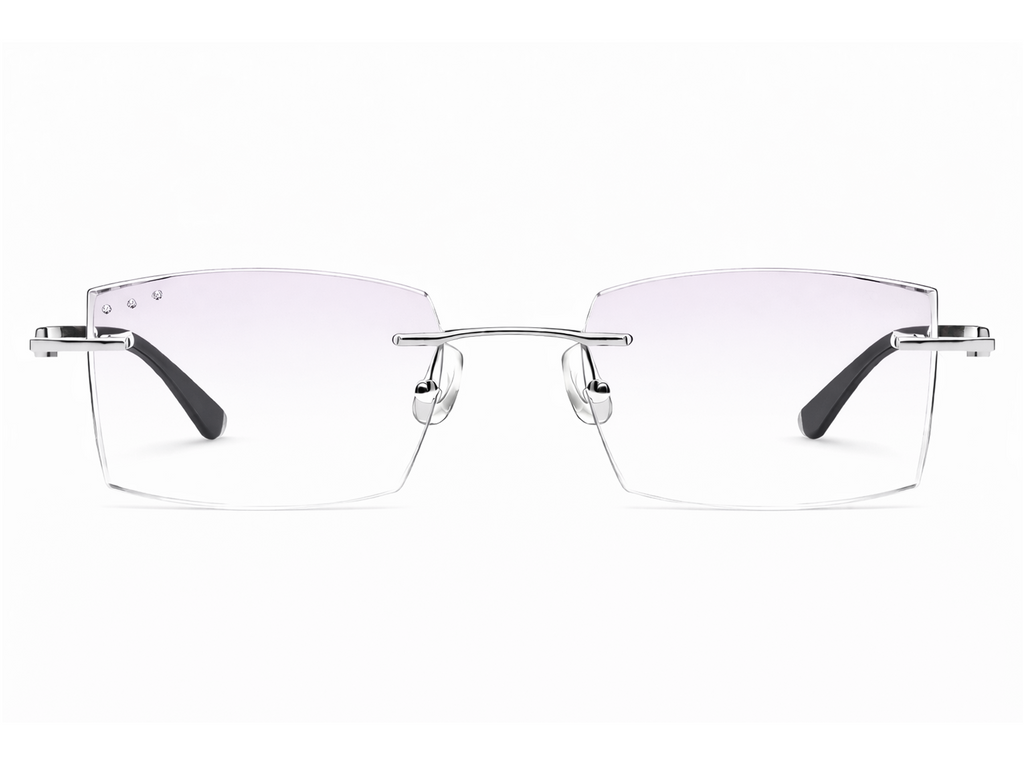 Jovanni Rectangle Rimless Glasses
