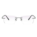 Justice Rectangle Titanium Rimless Glasses