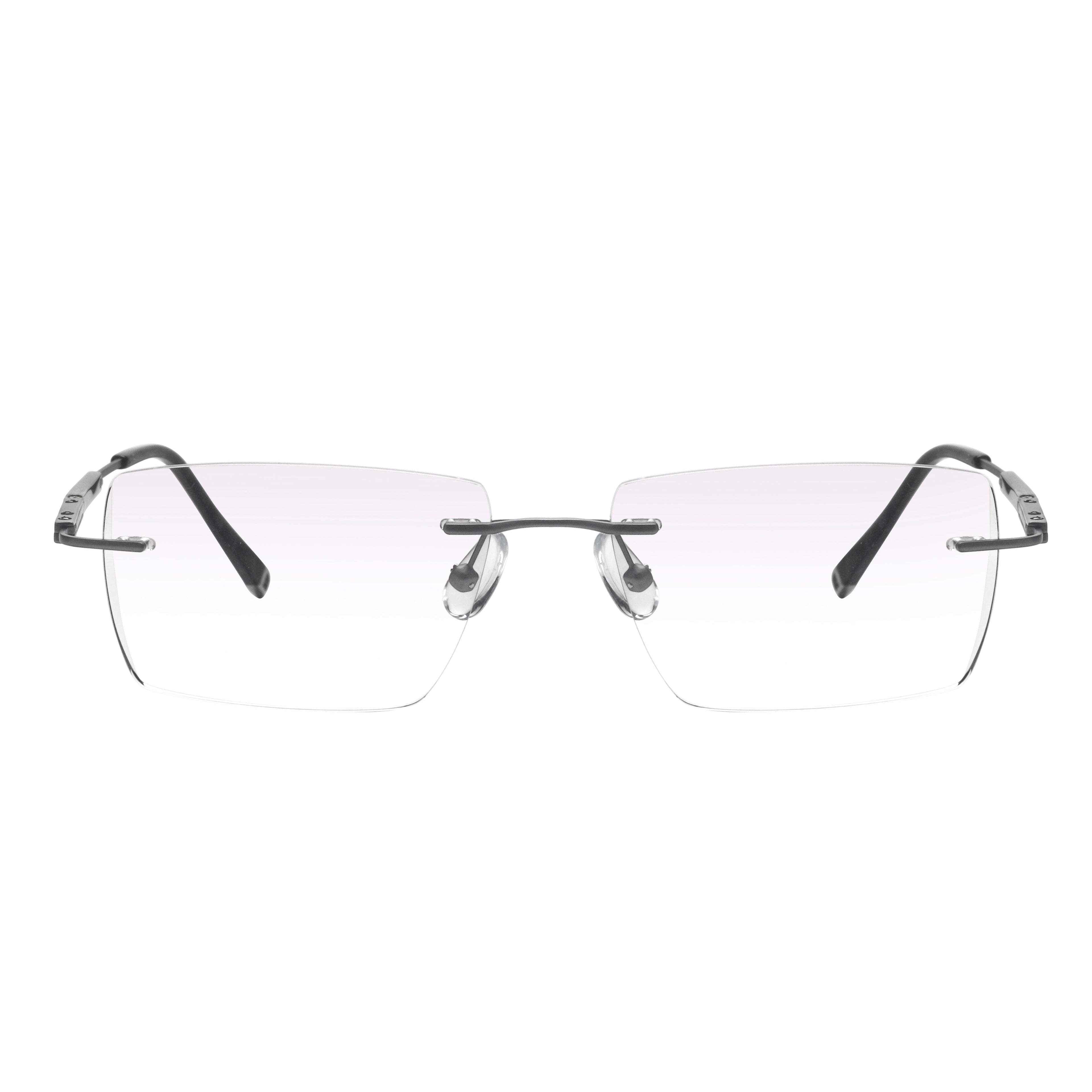 Justice Rectangle Titanium Rimless Glasses