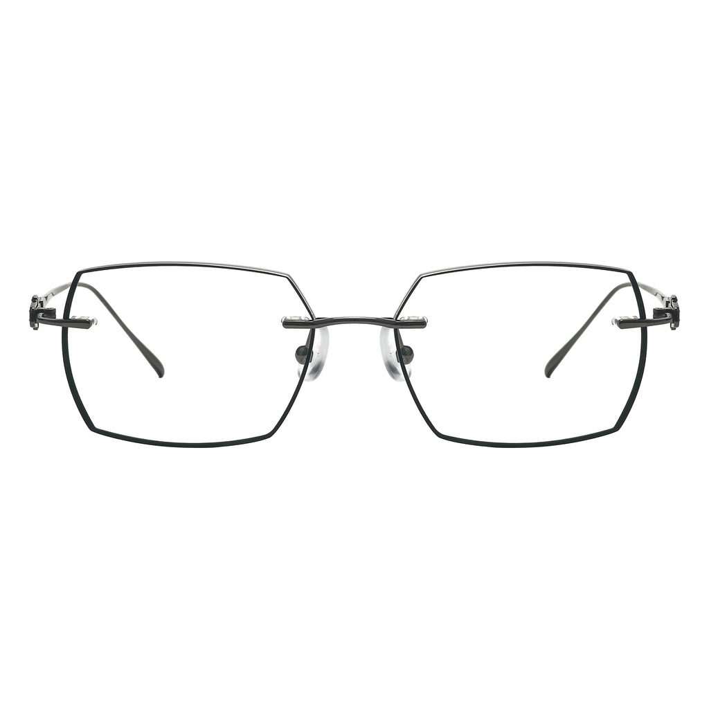 Brendan Rectangle Rimless Glasses