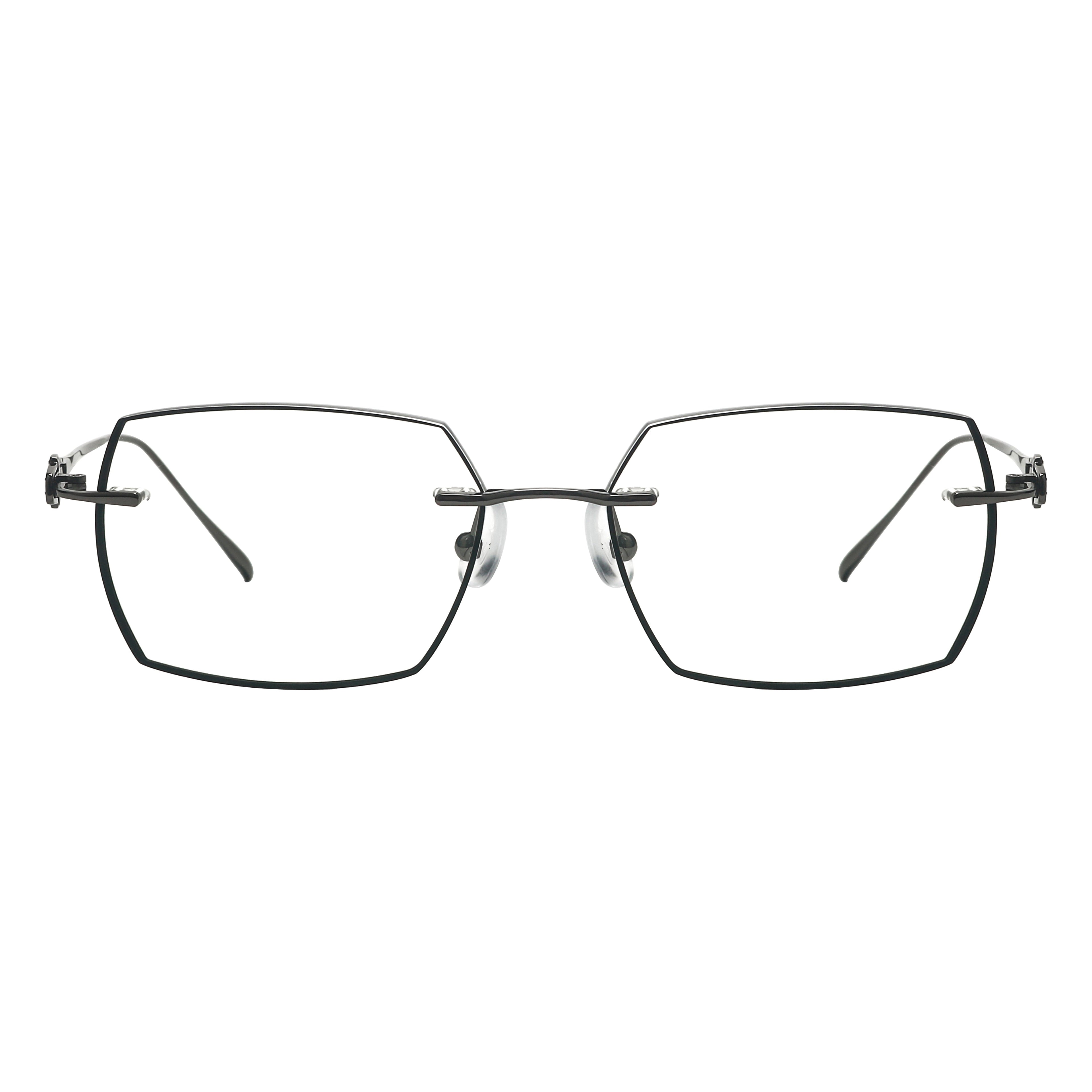 Brendan Rectangle Rimless Glasses