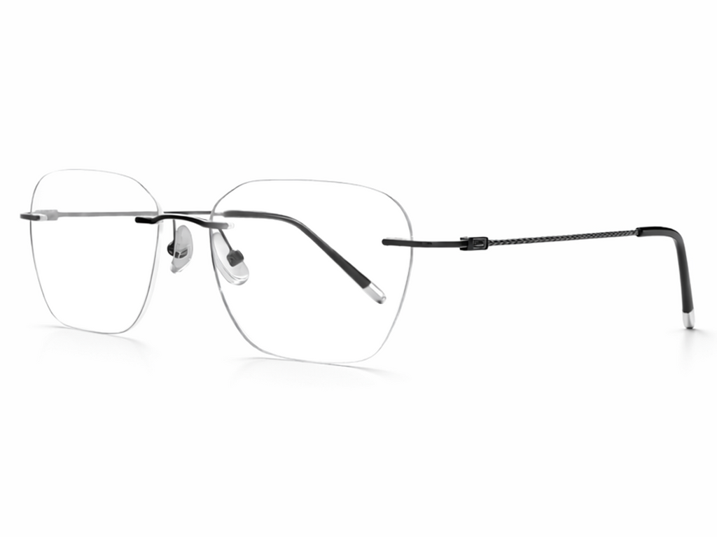 Nicholas Rectangle Rimless Glasses