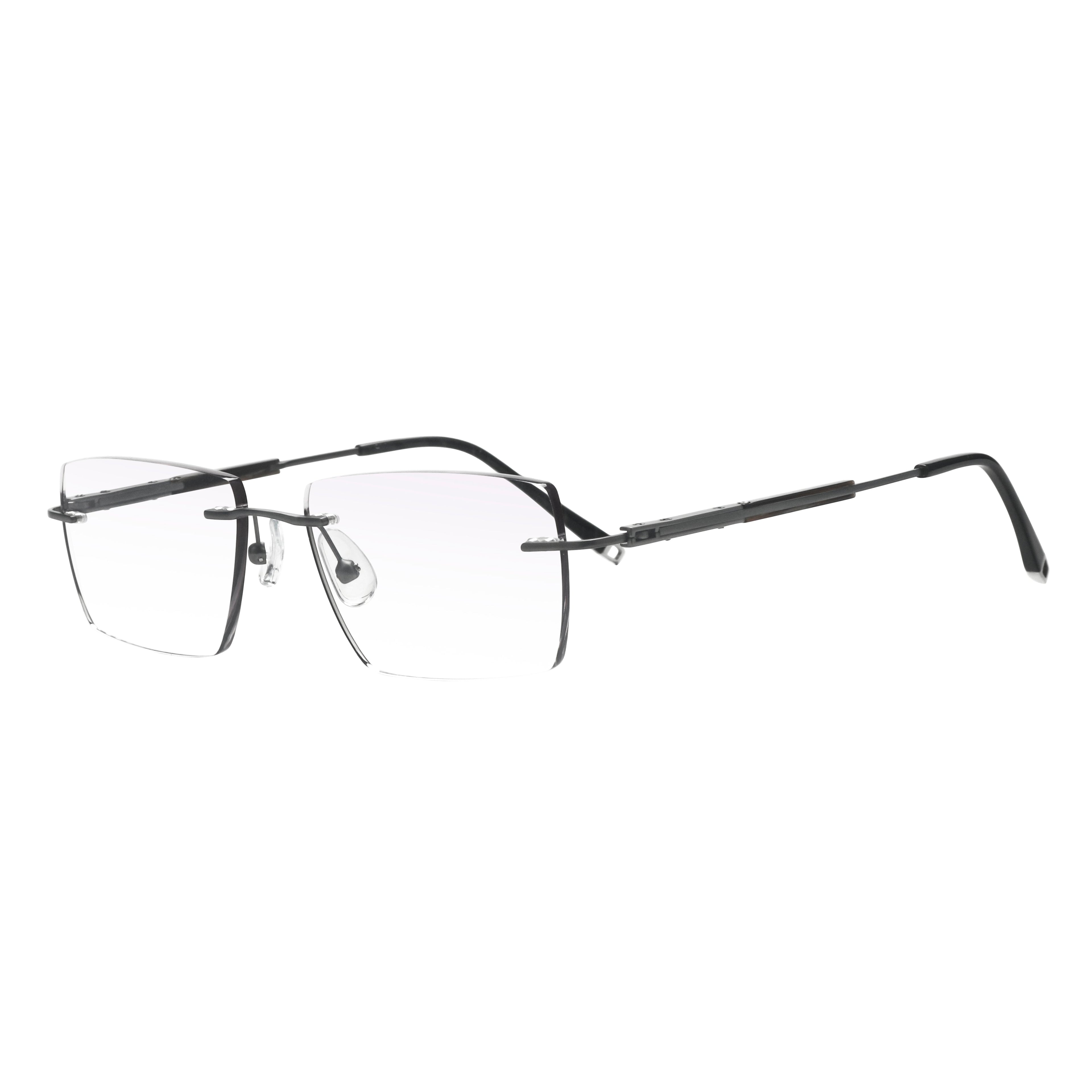 Justice Rectangle Titanium Rimless Glasses