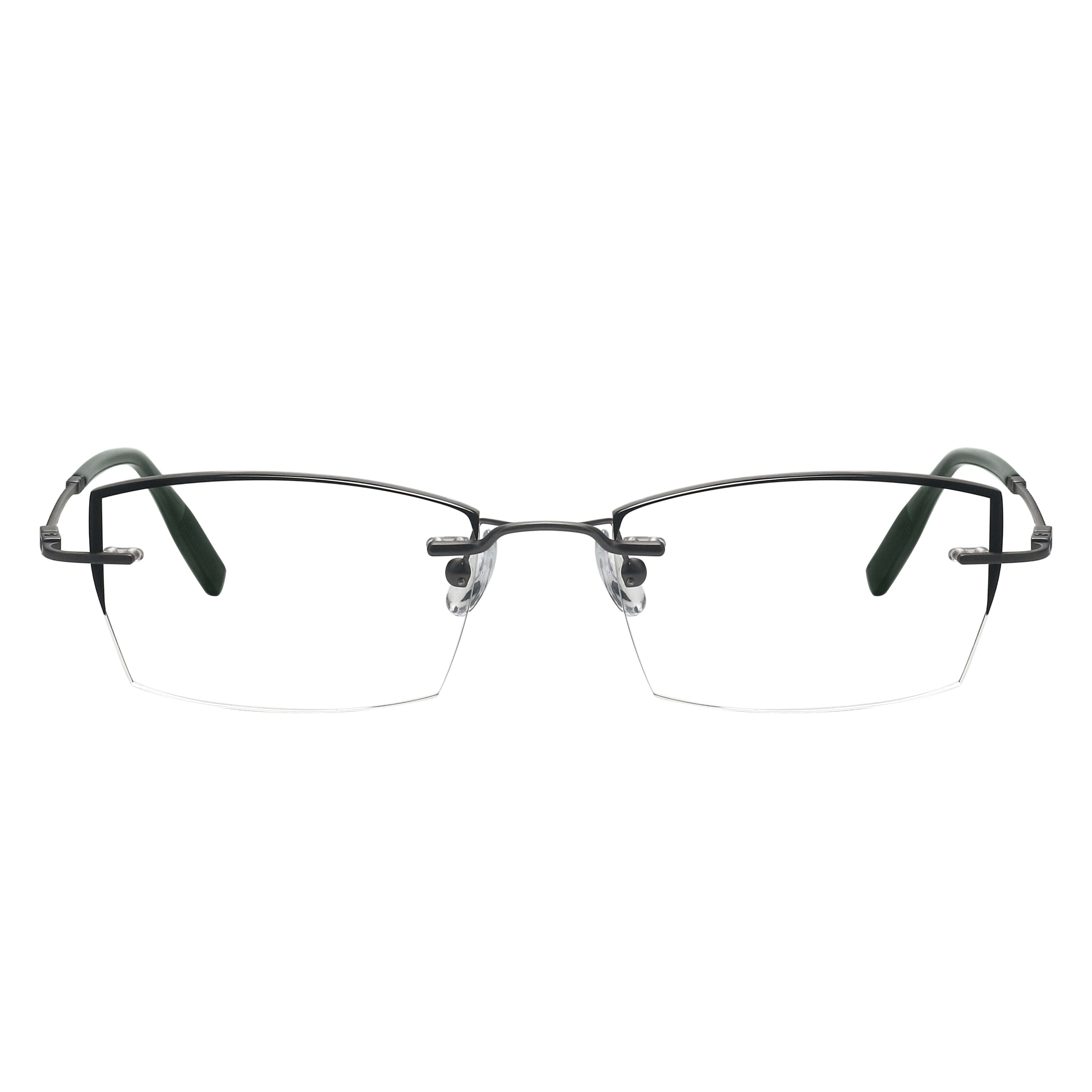 Demetrius Rectangle Rimless Glasses
