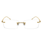 Everett Rectangle Metal Rimless Glasses