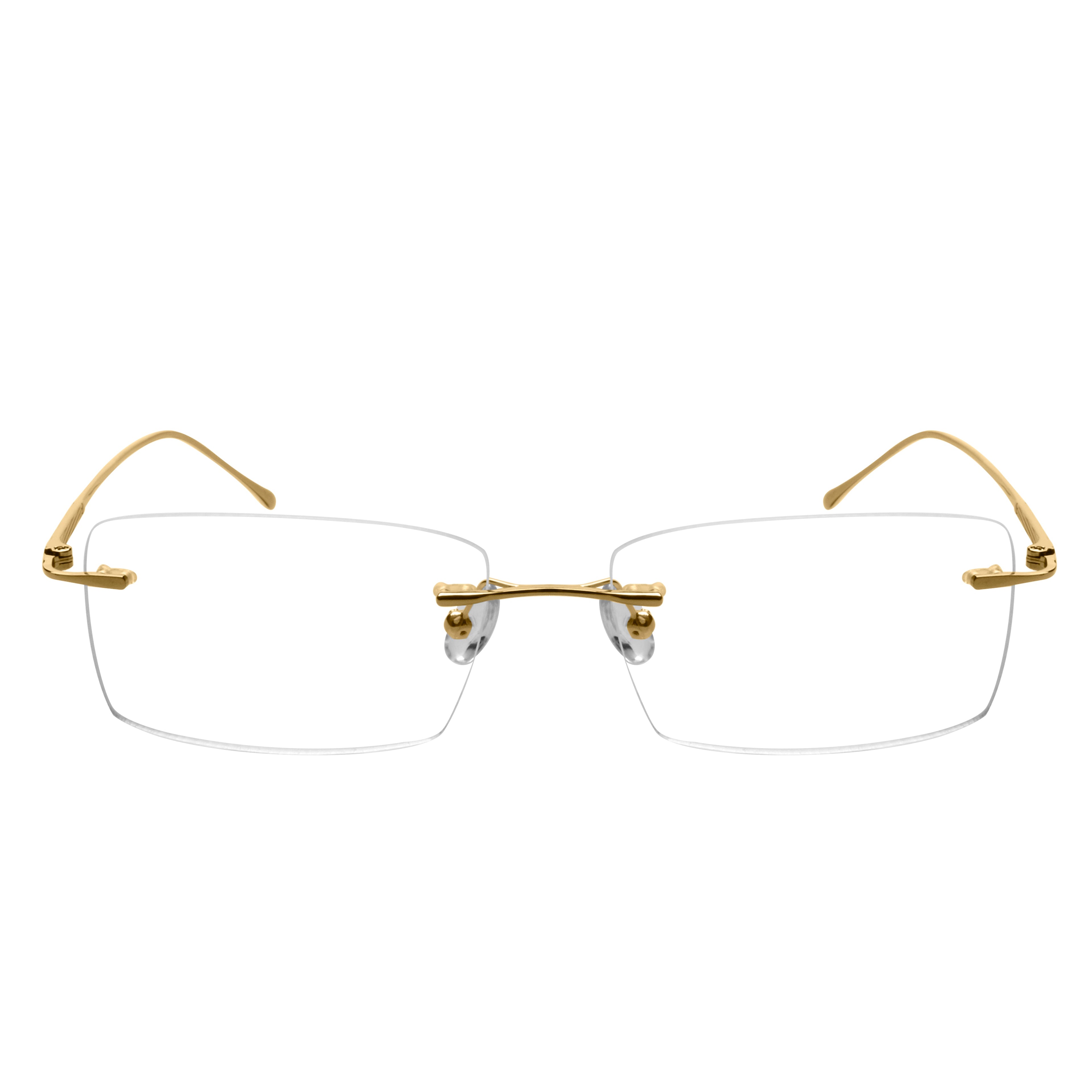 Everett Rectangle Metal Rimless Glasses