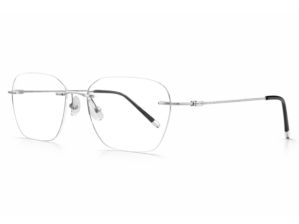 Nicholas Rectangle Rimless Glasses