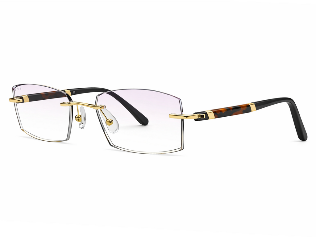 Jovanni Rectangle Rimless Glasses