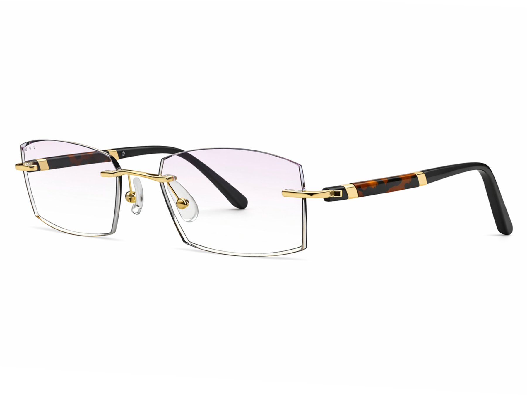 Jovanni Rectangle Rimless Glasses