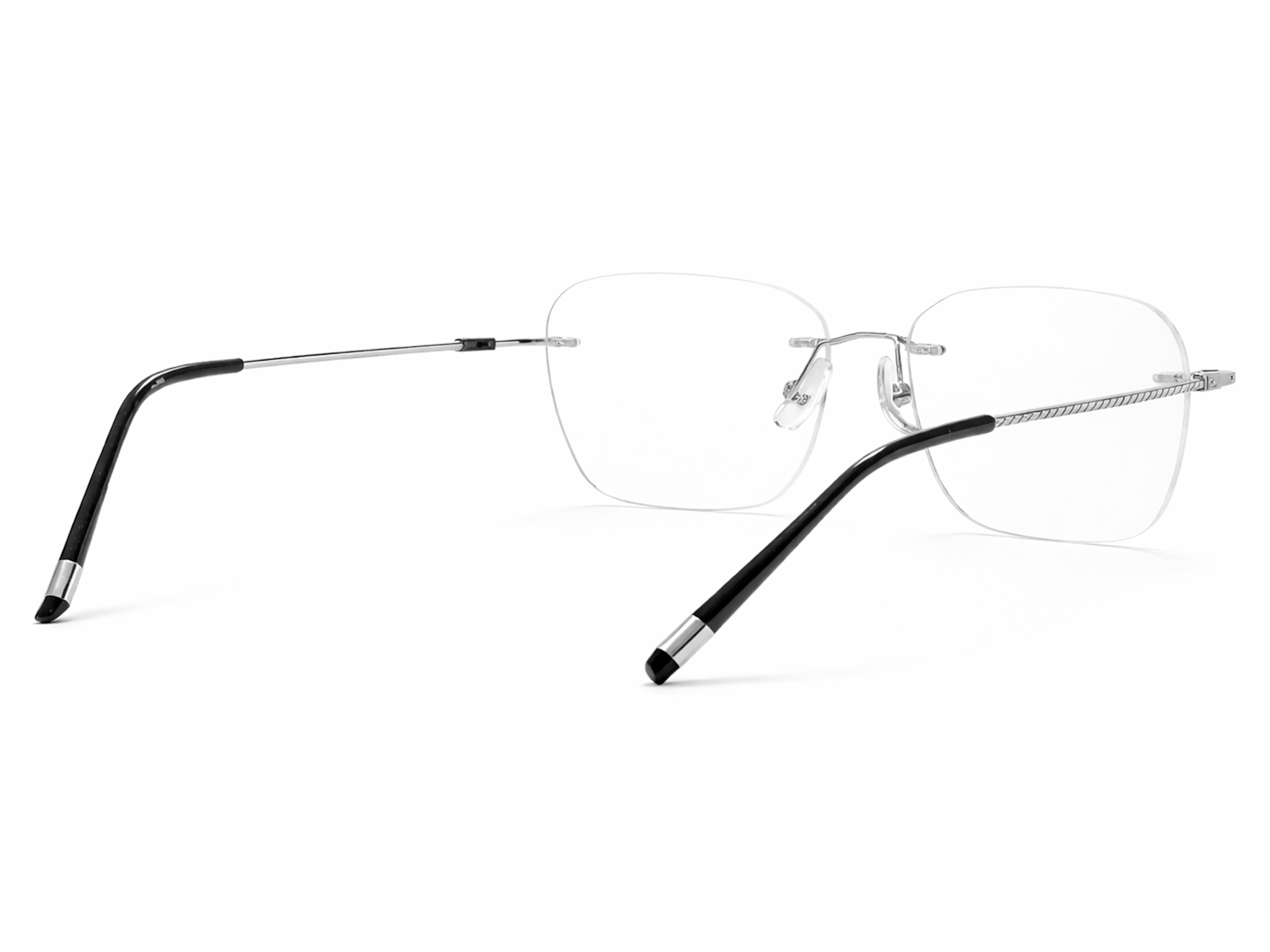 Nicholas Rectangle Rimless Glasses