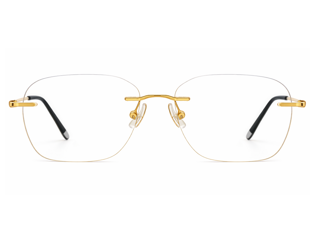 Nicholas Rectangle Rimless Glasses