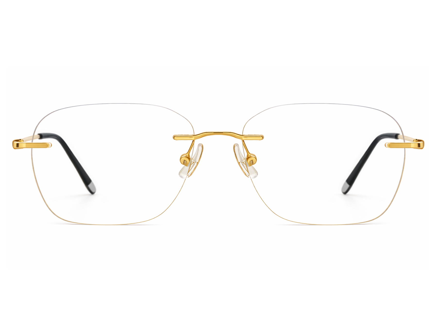 Nicholas Rectangle Rimless Glasses
