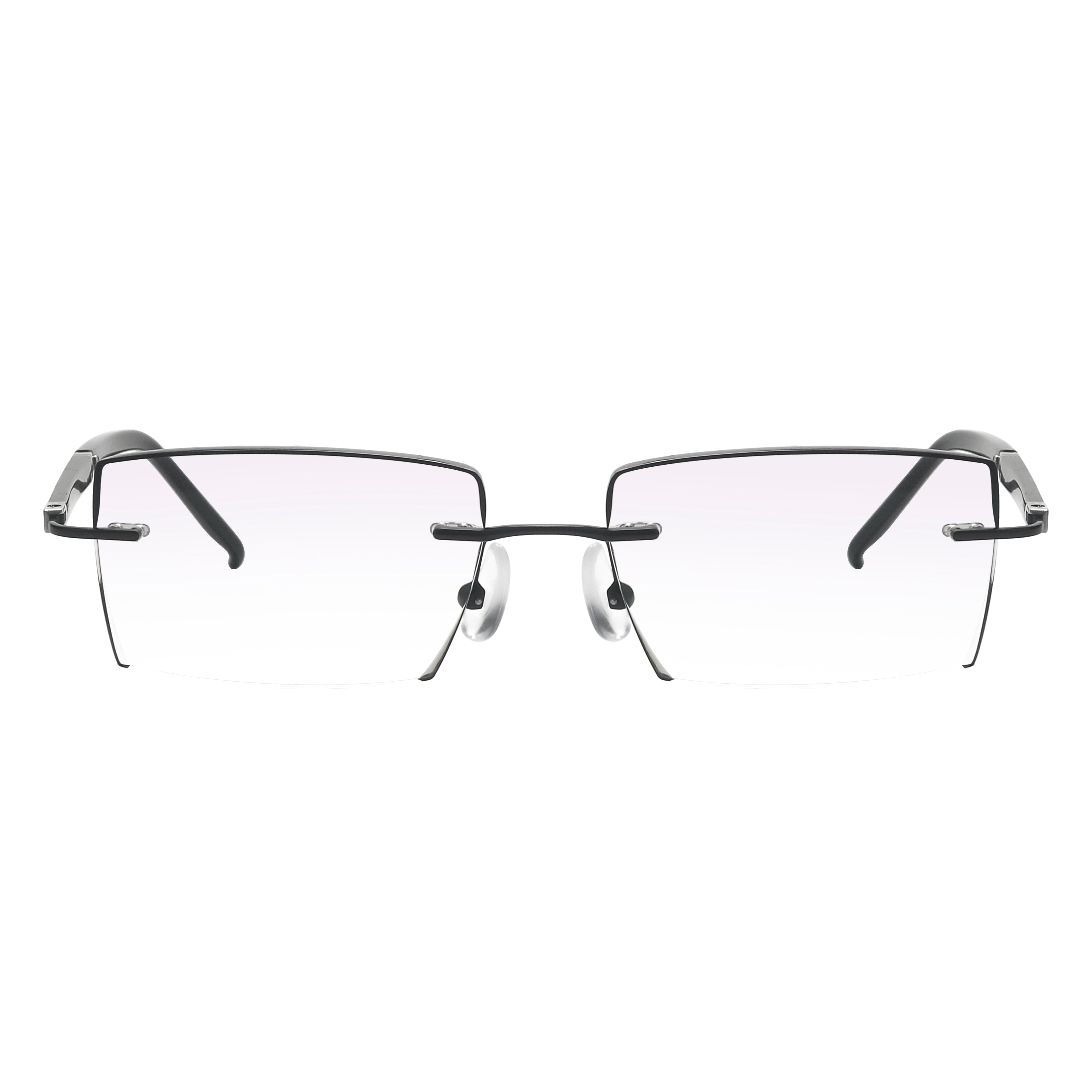 Rocky Rectangle Rimless Glasses