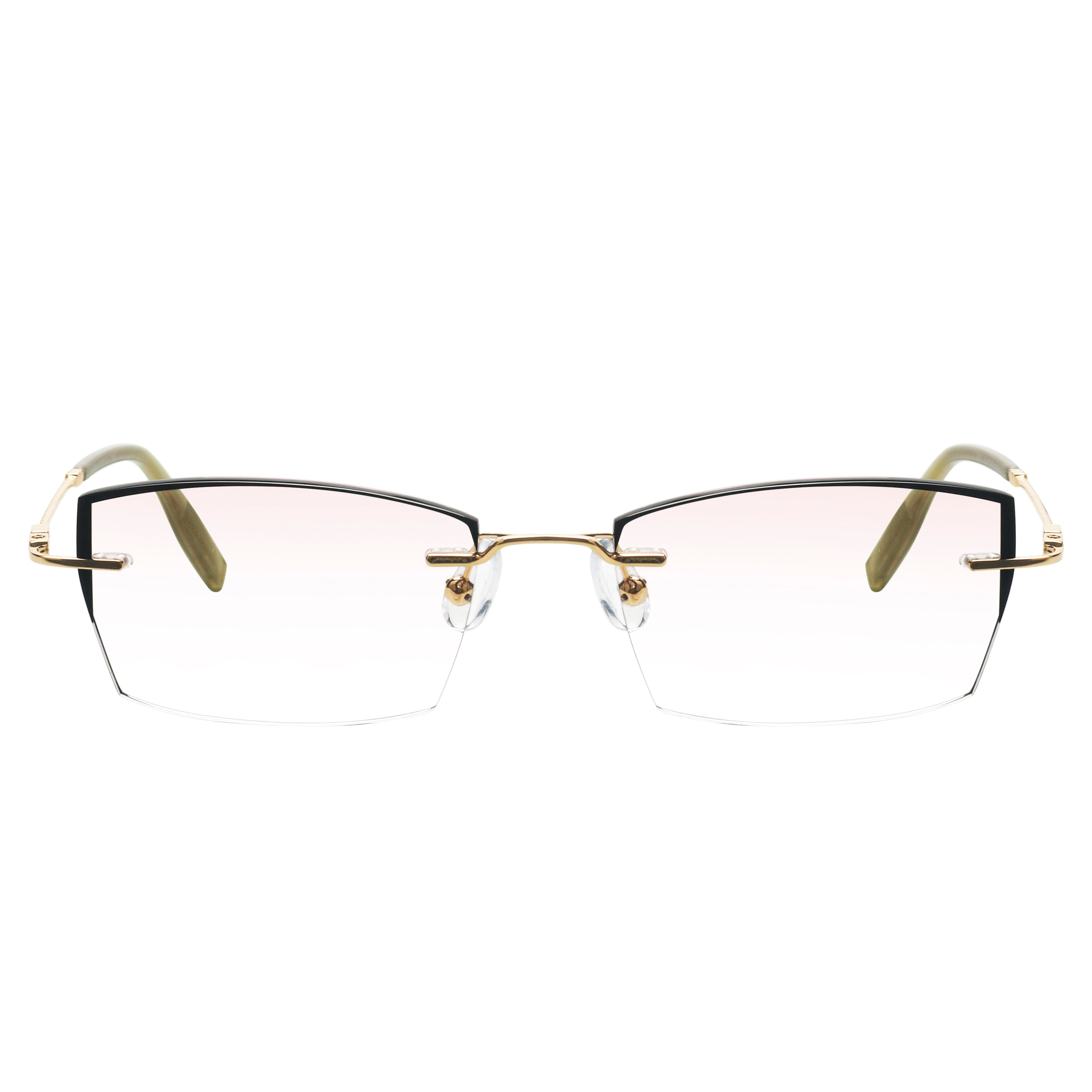 Demetrius Rectangle Rimless Glasses