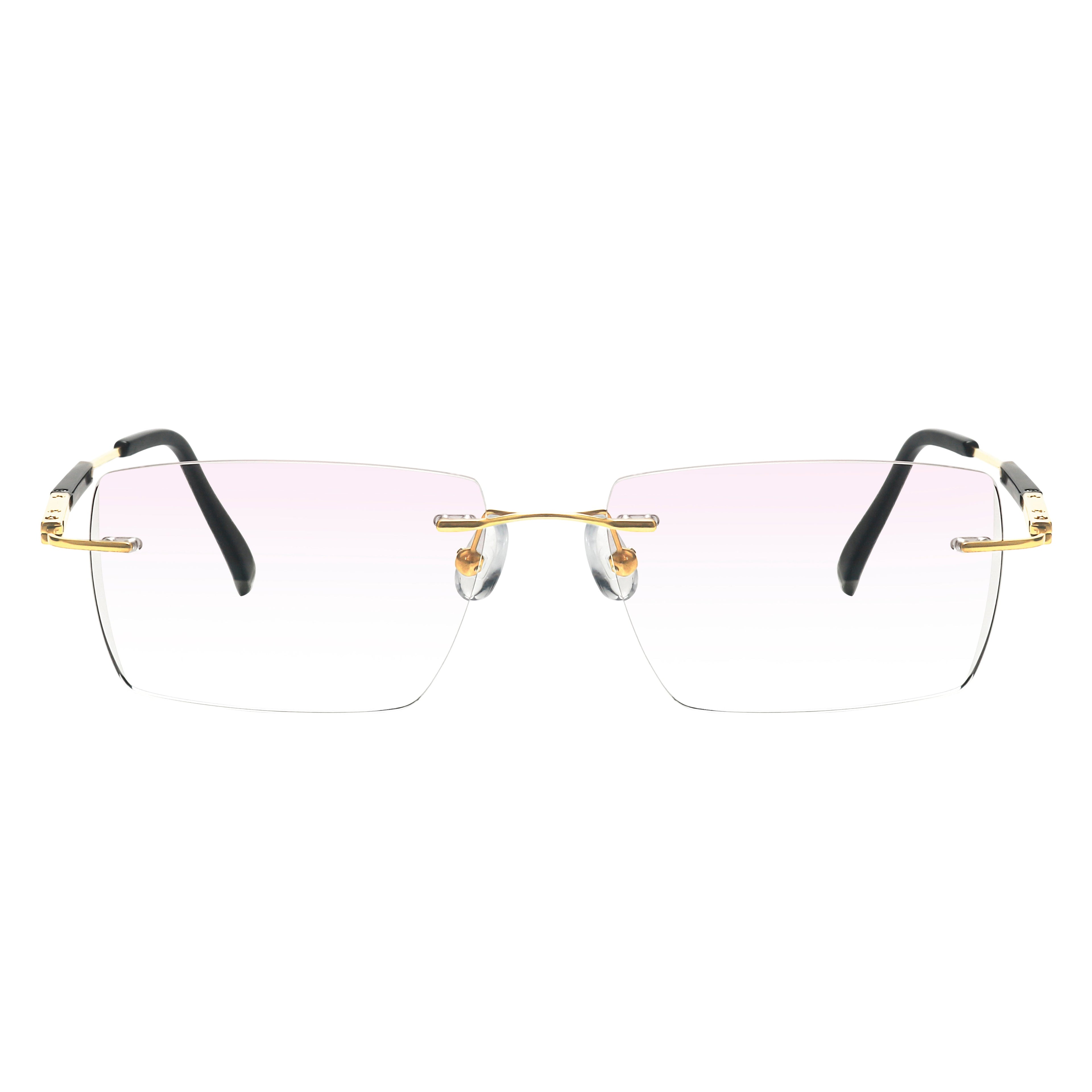Justice Rectangle Titanium Rimless Glasses