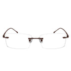 Everett Rectangle Metal Rimless Glasses