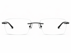 Adam Rectangle Rimless Glasses