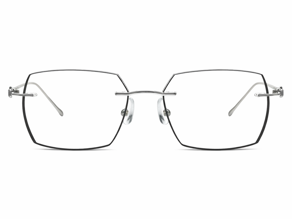 Brendan Rectangle Rimless Glasses