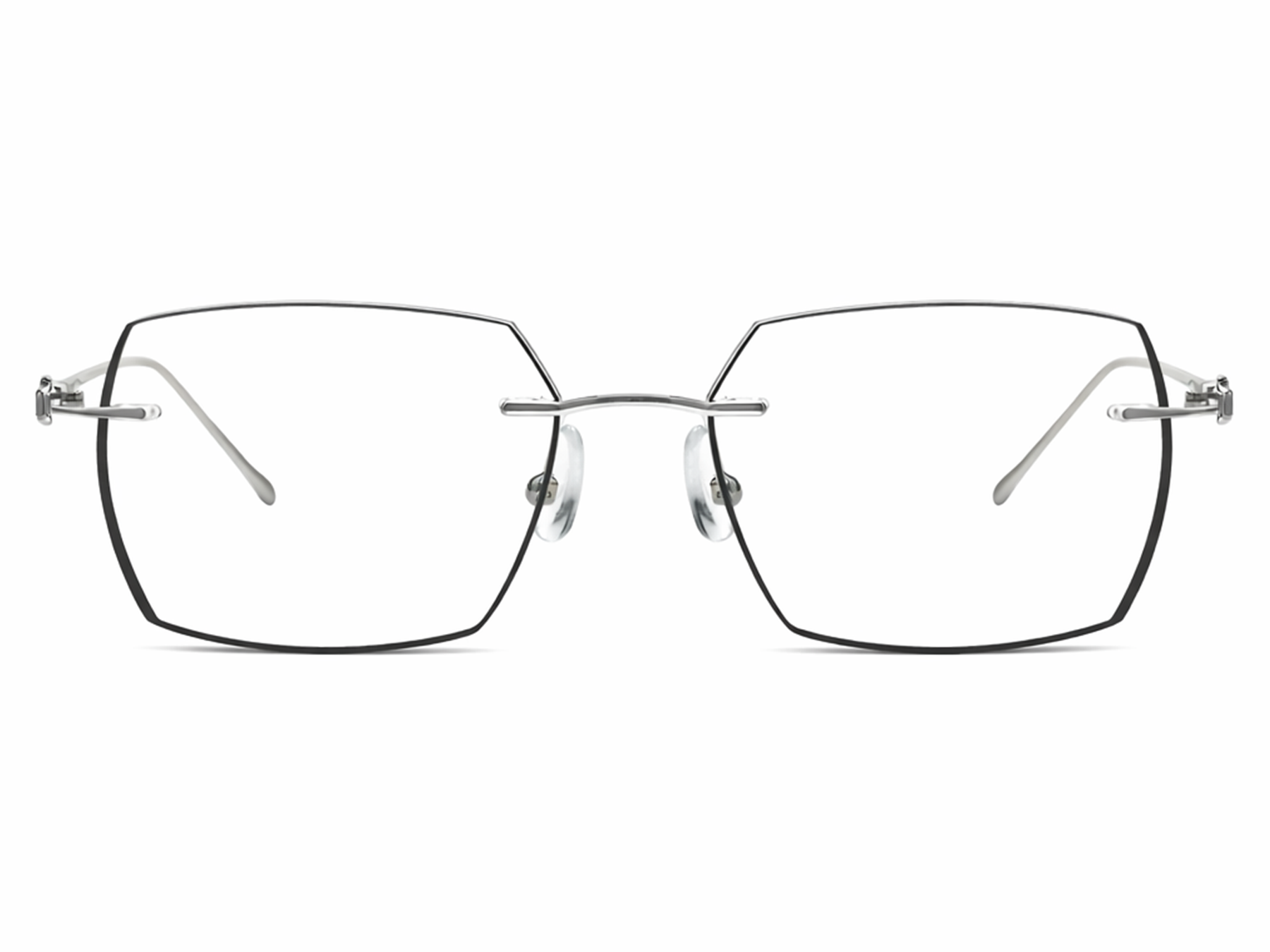 Brendan Rectangle Rimless Glasses