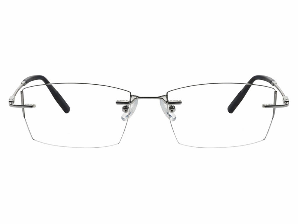 Demetrius Rectangle Rimless Glasses
