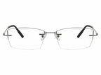 Demetrius Rectangle Rimless Glasses