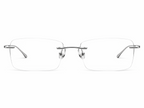 Everett Rectangle Metal Rimless Glasses