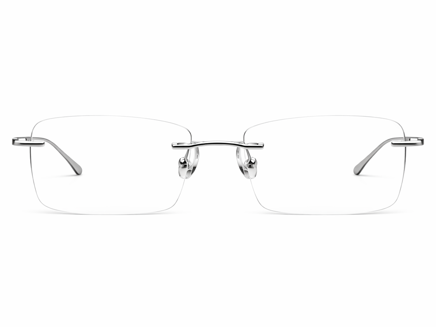 Everett Rectangle Metal Rimless Glasses